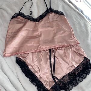 SHEIN; Silky Sleep Set; Medium; Pink